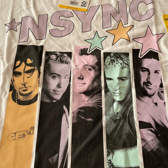 NWT! NSync Ladies Soft Short Sleeve Licensed Band Tee, Sz M - Picture 3 of 4
